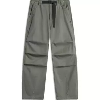 Li Ning CF Suo однотонные прямые свободные модные повседневные брюки мужские низы Luo-Yan-зеленый AKXU523-1 L