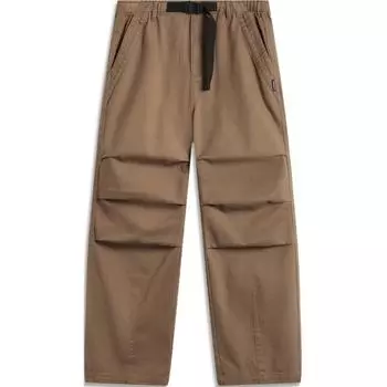 Li Ning CF Suo однотонные прямые свободные модные повседневные брюки мужские низы цвета какао-коричневого AKXU523-5 L