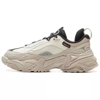 Li Ning CF Suo Qian Xing Ce 3 Удобные модные нескользящие прочные повседневные туфли с низким верхом для повседневной носки Мужская повседневная обувь светло-серого цвета AHCU037-1 43