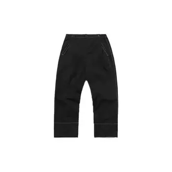 Li Ning CF свободные повседневные трикотажные спортивные брюки мужские низ стандарт-черный AKXQ555-1 XL