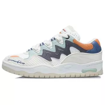 Li Ning CF The One Повседневные нескользящие прочные низкие кроссовки для скейтбординга Мужские кроссовки Белый Синий Черный AGCR469-1 45