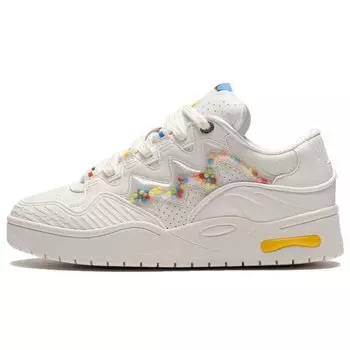 Li Ning CF The One прочные дышащие низкие спортивные повседневные туфли женские кроссовки Cloud-White AGCS140-2 36