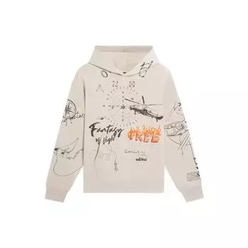 Li-Ning CF Trace Series Толстовка с буквенным принтом Толстовка с длинными рукавами Топы унисекс Абрикосовый AWDSH33-2 M