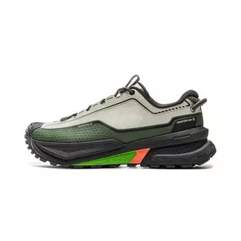 Li Ning CF Trail Comfort Fashion амортизирующие нескользящие износостойкие низкие походные ботинки унисекс походные ботинки серо-зеленый AHTU023-8 41