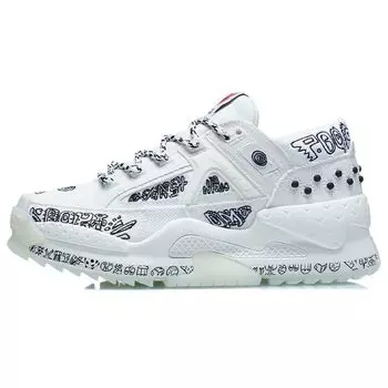 Li Ning CF Trend Low Top Sports Casual Shoes Women Sneakers Cloud-White AGLR168-7 36
