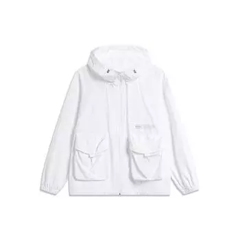 Li Ning CF UV Violet Protection UPF 50+ Водонепроницаемая легкая солнцезащитная куртка женская куртка стандартная белая AFDU718-1 XS