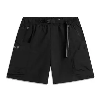 Li Ning CF Водоотталкивающие однотонные многокарманные удобные универсальные шорты-карго женские шорты Черный AKSV230-3 S