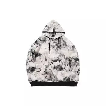 Li Ning CF Water Series Printed Casual Loose Pullover Hoodie Men Hoodies Black Gray AWDQC55-3 M