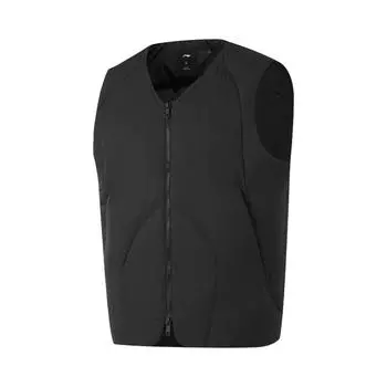 Li Ning CF водоотталкивающий однотонный свободный теплый пуховый жилет мужской жилет черный AMRU039-5 L