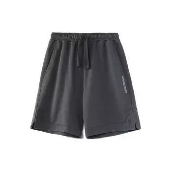 Li Ning CF вышитые буквы свободные завязки повседневные шорты мужские шорты гром-серый AKSR669-3 L