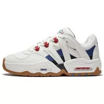 Li Ning CF Yu 2.0 Толстая подошва, увеличивающая высоту, амортизирующая отскок, универсальные кроссовки для хлеба, низкие спортивные повседневные туфли, мужские кроссовки Cloud-White AGCS069-3 41