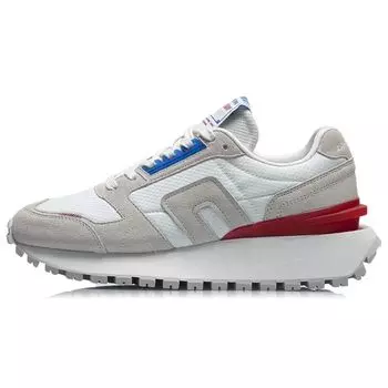 Li Ning CF Yuehua амортизирующие нескользящие износостойкие низкие повседневные туфли мужские кроссовки серо-белые AGLR181-1 44