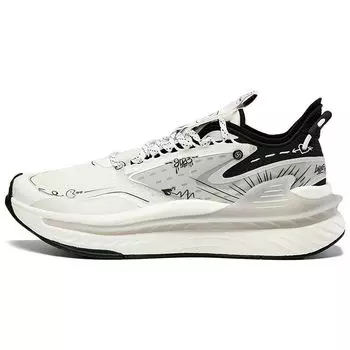 Li Ning Chao Yue 6 Sweet Confession прочные дышащие низкие спортивные повседневные туфли мужские кроссовки белые черные AGLS015-4 41
