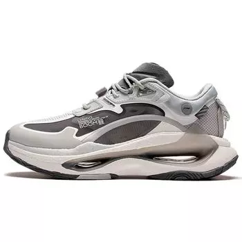 Li Ning Chao Yue Infinity Легкие дышащие кроссовки Rebound с низким верхом, спортивные повседневные туфли, мужские кроссовки Glacier-Gray AZGS053-3 42