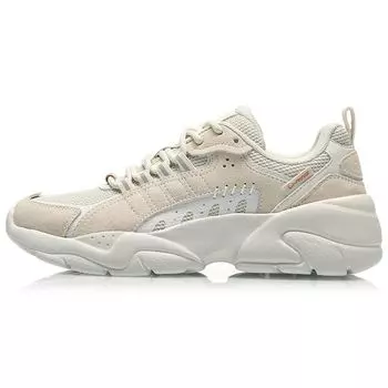Li Ning Chasing The Moon амортизирующие нескользящие износостойкие дышащие низкие спортивные повседневные туфли женские кроссовки белые AGLQ248-1 35