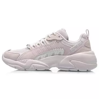 Li Ning Chasing The Moon амортизирующие нескользящие прочные низкие спортивные повседневные туфли женские кроссовки розовые белые AGLQ248-2 36