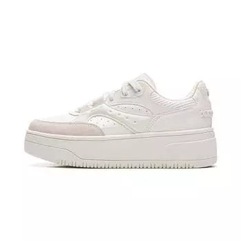 Li Ning Cheese 2.0 Повседневные универсальные толстые подошвы, высота которых увеличивается на 5 см, нескользящие, износостойкие, дышащие, низкие, для скейтбординга, женские кроссовки AGCU330-1 39