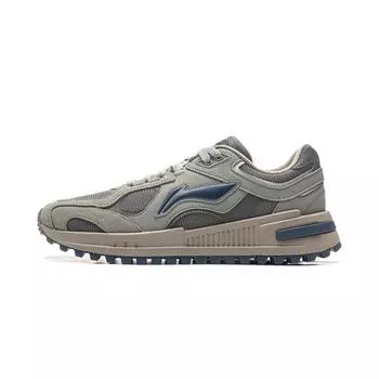 Li Ning Cheng Feng 2.0 Повседневные универсальные модные удобные нескользящие износостойкие низкие кроссовки для повседневной носки мужские кроссовки серые AGCU373-2 45