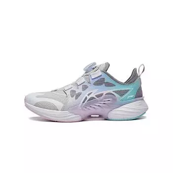 Li Ning Childrens Canglan 2.0 удобные универсальные нескользящие износостойкие кроссовки для бега детские кроссовки серые белые синие YKFT058-2 38