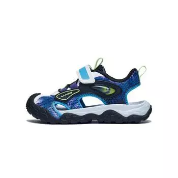 Li Ning Childrens Treading Wave 2.0 удобные нескользящие износостойкие легкие сандалии детские сандалии черные белые фиолетовые YKUT006-3 37