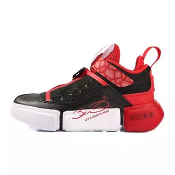 Li Ning Childrens Wudao Trend Sports Casual Shoes Детская повседневная обувь Черный Красный YKCQ146-3 33