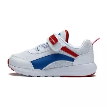 Li Ning Childrens Zhuo Da Wang Удобная амортизирующая износостойкая повседневная обувь Детская повседневная обувь Белый Синий Красный YKNS142-9 25
