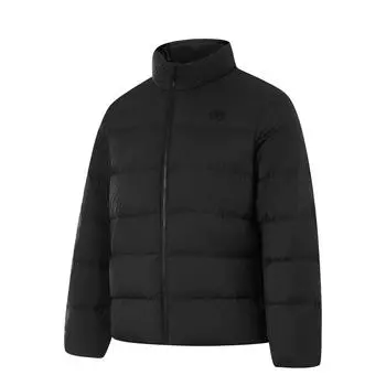 Li Ning China Color Series однотонная мужская куртка-пуховик с воротником-стойкой и молнией с длинным рукавом, черная AYMU353-1 M