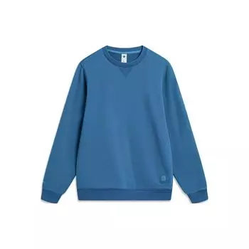 Li Ning China Color Series однотонный пуловер свитшот мужской свитшот темно-синий AWDT965-6 XL