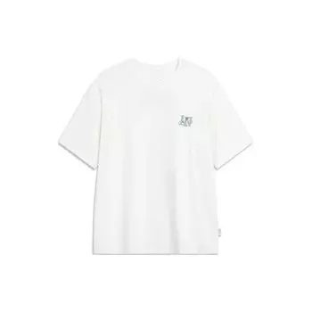 Li-Ning Китайская серия культуры, футболка с короткими рукавами и принтом букв, мужские топы Off-White AHSU319-1 L