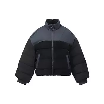 Li Ning China Series сшитый воротник-стойка молния длинный рукав свободный пуховик женская верхняя одежда черный AYMR228-2 M