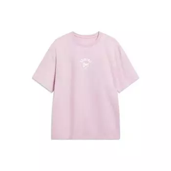 Li-Ning Серия китайской культуры, футболка с логотипом бабочки и круглым вырезом, с короткими рукавами, мужские топы, нежно-розовые AHST207-4 XL