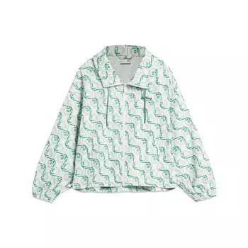Li-Ning Серия «Китайская культура» с полным принтом, спортивная ветровка, женская верхняя одежда, нефритово-морозно-зеленый AFDT376-3 L