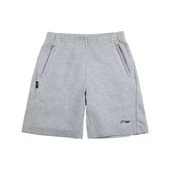 Li Ning Чистый хлопок свободный крой спортивные шорты мужские шорты цветочно-серый AKSS795-1 S