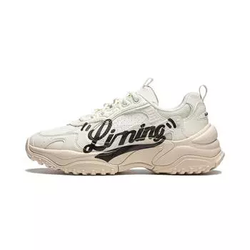 Li Ning Churui Удобная универсальная толстая подошва, увеличивающая рост, нескользящая, износостойкая, низкая повседневная обувь, женская повседневная обувь, не совсем белого цвета AGCU190-2 37