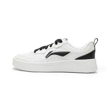 Li-Ning Chuyun Casual Fashion Comfortable Wear-Resistant Lightweight Breathable Low-Top Skate Shoes Men sneaker Off-White Black AGCV189-3 39
