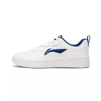 Li Ning Chuyun Модный тренд Универсальные Износостойкие Легкие Увеличивающие рост Низкие Кеды для скейтбординга Мужские Кроссовки Молочно-белый Синий AGCV189-6 39