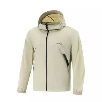 Li-Ning City Outdoor Series Solid Color Zipper Hooded Loose UV Protection Breathable Sun Protection Jacket Men jackets Lime AFDV461-5 S