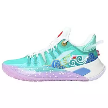 Li-Ning CJ McCollum CJ-2 Мужские кроссовки «Год кролика» Белый Зеленый Фиолетовый ABAS001-16 45