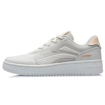 Li Ning Classic Casual Rebound Low-Top Skate Shoes Women sneakers White Apricot AGCR186-1 37