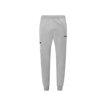 Li-Ning Classic Fashion Sports Casual Skin-Friendly Elastic Waist Mid-Rise Pants Unisex Bottoms Light-Gray AKLUA47-2 S