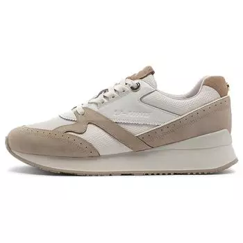 Li Ning Classic Series Ткань Кожа Повседневные Ретро Нескользящие Износостойкие Легкие Низкие Кроссовки Женские Кроссовки Fragrant-Apricot ALJS006-2 37