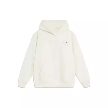 Li Ning Classic Sports Series однотонный свитер с капюшоном женский свитшот Off-White AWDT822-1 L