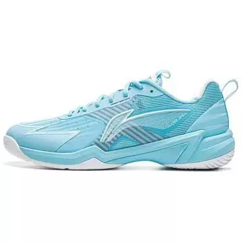 Li Ning Classic Trendy Comforty Sports Нескользящие Износостойкие Низкие Кроссовки Для Бадминтона Унисекс Кроссовки Синие AYZU019-3 41
