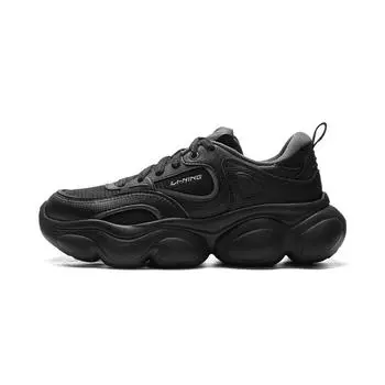 Li Ning Cloud Classic Универсальные Ретро Модные Толстая Подошва Увеличивающие Рост Амортизирующие Нескользящие Износостойкие Легкие Низкие Повседневные Кроссовки AGCV324-5 35