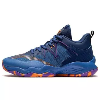 Li-Ning Cloud Kids Basketball Shoes Kids Sneakers Blue Orange YKBS034-17 29