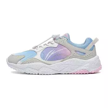 Li-Ning Cloud Non-Slip Shock Absorbing Breathable Lightweight Casual Shoes Kids Sneakers Blue Gray YKCT110-2 34