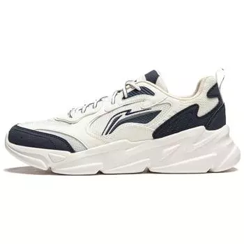 Li Ning Cloud Sea универсальные ретро-туфли для папы толстая подошва высота увеличивающая амортизацию нескользящая износостойкая поддержка повседневная обувь AGCT427-4 39
