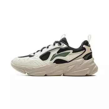 Li Ning Cloud Sea универсальные ретро толстые подошвы высота увеличивается амортизация нескользящие износостойкие поддержка низкий верх папы обувь мужские кроссовки AGCU305-4 41