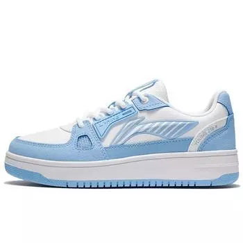 Li-Ning Cloud Shock Absorbation Rebound износостойкие легкие дышащие анти-удар низкие детские кроссовки для скейтбординга детские кроссовки белые синие YKCS096-62 35
