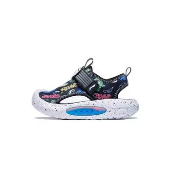 Li-Ning Cloud Shock Absorbing износостойкие легкие нескользящие детские сандалии детские сандалии черные YKKT002-3 26